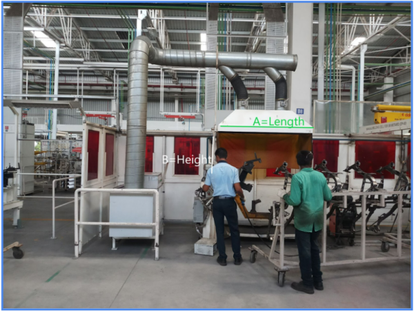 Manual welding booth